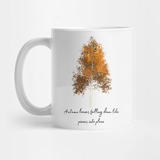 Autumn leaves falling down Mug